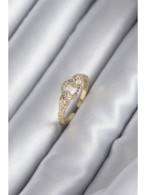 Pirinç Gold Renk Zirkon Taşlı Yılan Model Kadın Yüzük