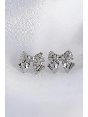 Pirinç Gümüş Renk Fiyonk Küpe