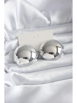 Pirinç Gümüş Renk Kadın Küpe