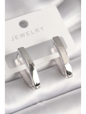 Pirinç Gümüş Renk Kadın Küpe