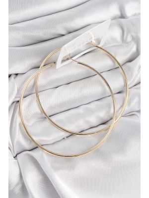 Pirinç Halka Model Gold Renk Kadın Küpe