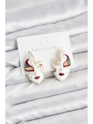 Pirinç Maske Model Kadın Küpe