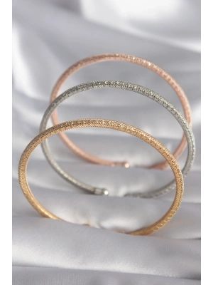 Pirinç Mix Renk Hasır Model Zirkon Taş Detay Kadın Bileklik Seti