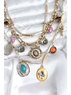 Pirinç Otantik Kolye Seti