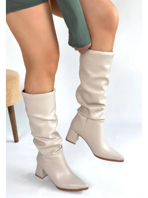 Pitay Ten Cilt Topuklu Çizme