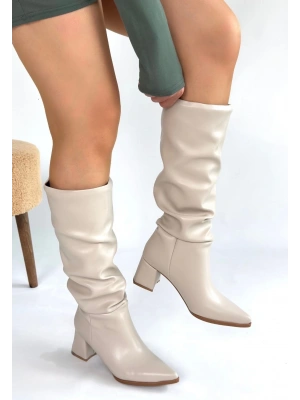 Pitay Ten Cilt Topuklu Çizme