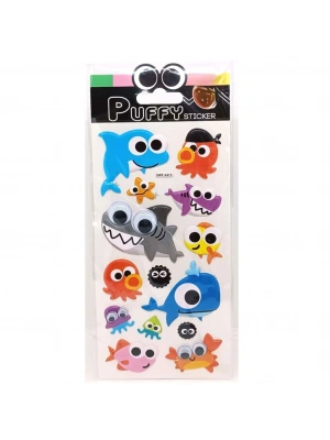 Puffy Stickers Oynar Gözlü Şaşkın Balıklar