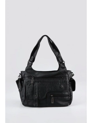 Pyser Siyah Cilt Omuz Çantası