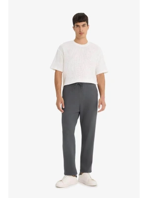 Regular Fit Beli Bağcıklı Düz Paça Cepli Antrasit Erkek Eşofman Altı E7829AX/AR104 Antrasit