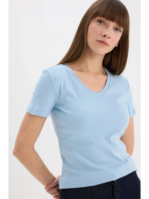 Regular Fit Bisiklet Yaka Basic Düz Premium Kısa Kollu Tişört