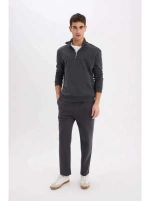 Regular Fit Eşofman Altı İçi Polarlı Basic Düz Cepli Beli Bağcıklı Düz Paça