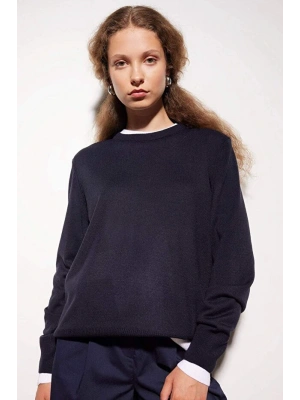 Regular Fit Yumuşak Dokulu Bisiklet Yaka Basic Düz Triko Kazak