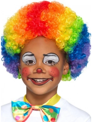 Rengarenk Kıvırcık Afro Peruk Bonus Saç 120 Gr