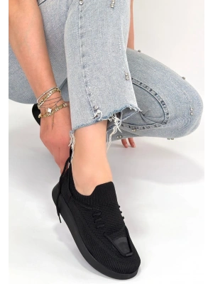 Renji Siyah Triko Bağcıklı Spor Ayakkabı