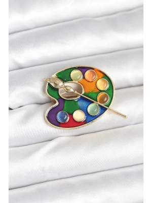 Ressam Paleti Model Broş