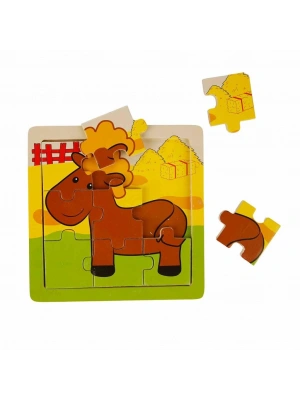 S00002907 PUZZLE ANIMALS 9 PCS 3 AST