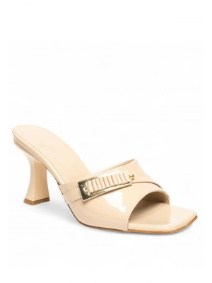 Sief Bej Rugan Topuklu Terlik