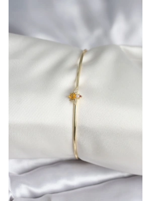 Sinek Figürlü Gold Renk Pirinç Kadın Bileklik