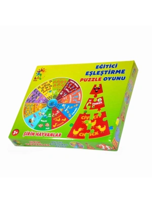 Şirin Hayvanlar İngilizce Eğitici Puzzle