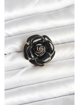 Siyah Gül Model Broş