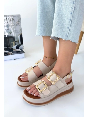 Stan Bej Cilt Sandalet