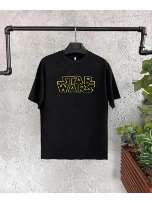 Star Wars Baskılı Çocuk T-Shirt - Siyah
