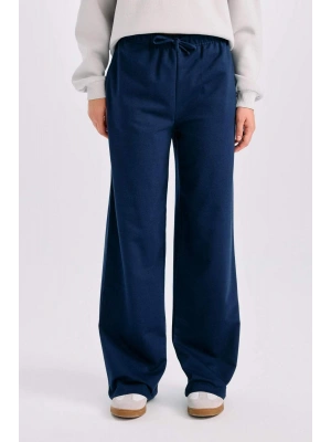 Straight Fit Beli Lastikli İnce Eşofman Altı Uzun Boy Bağcıklı Cepli Basic Düz D6667AX24WN