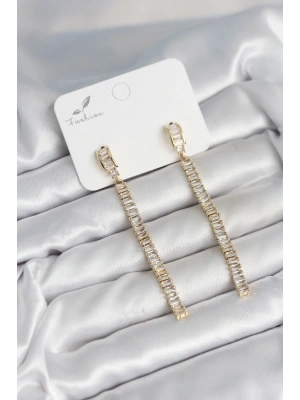 Su Yolu Baget Pirinç Kadın Küpe