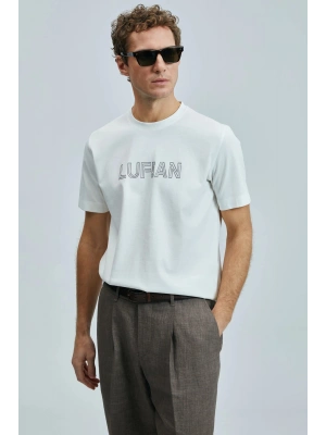 Thınk Modern Grafik T- Shirt Kırık Beyaz