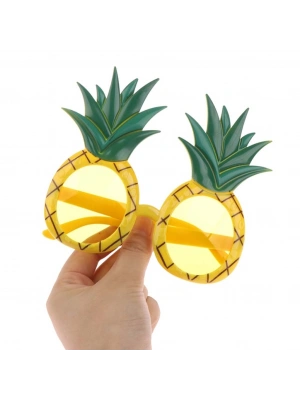 Tropikal Hawaii Ananas Şekilli Parti Gözlüğü 9.5 x 14 cm