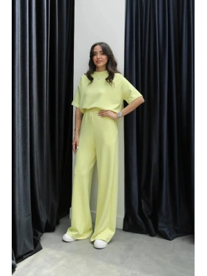 Tshirt alt üst modal takım sarı