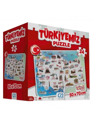 Türkiyemiz 24 Parça Yer Puzzle