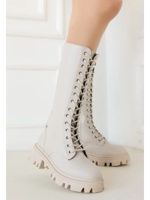 Uliza Bej Cilt Bağcıklı Çizme