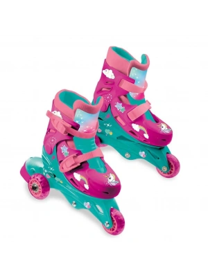 Unicorn Desenli Inline 3 Tekerlekli Paten