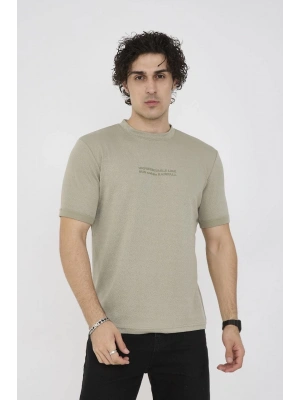 Unisex Bisiklet Yaka Slim fit T-Shirt- Açık Yeşil