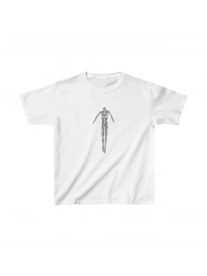 Unisex Çocuk Baskılı T-Shirt - Beyaz