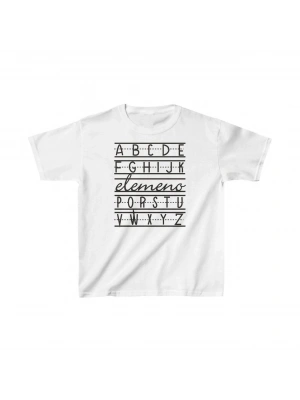 Unisex Çocuk Baskılı T-Shirt - Beyaz