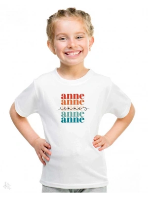 Unisex Çocuk Baskılı T-Shirt - Beyaz