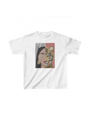 Unisex Çocuk Baskılı T-Shirt - Beyaz