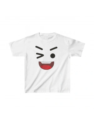 Unisex Çocuk Baskılı T-Shirt - Beyaz