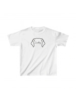 Unisex Çocuk Baskılı T-Shirt - Beyaz