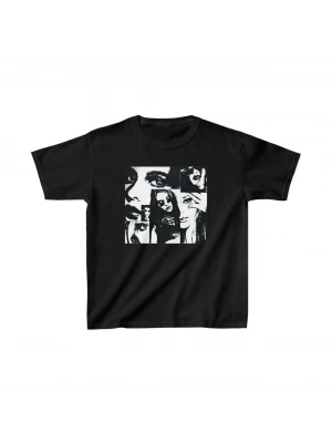 Unisex Çocuk Baskılı T-Shirt - Siyah