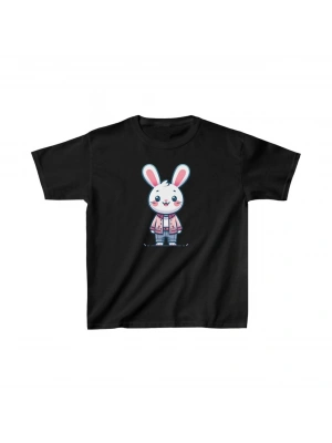 Unisex Çocuk Baskılı T-Shirt - Siyah