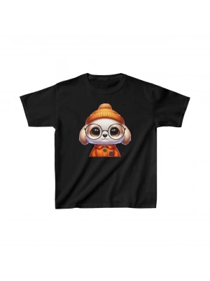 Unisex Çocuk Baskılı T-Shirt - Siyah