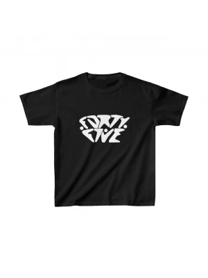 Unisex Çocuk Baskılı T-Shirt - Siyah