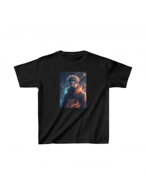 Unisex Çocuk Baskılı T-Shirt - Siyah