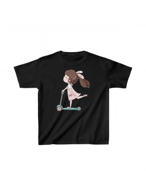 Unisex Çocuk Baskılı T-Shirt - Siyah