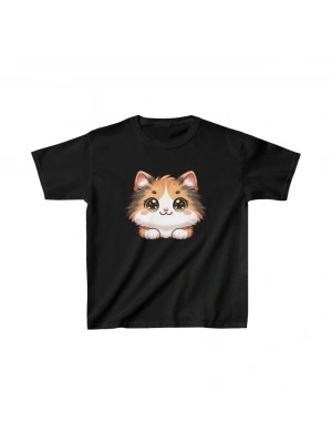 Unisex Çocuk Baskılı T-Shirt - Siyah