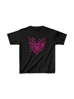 Unisex Çocuk Baskılı T-Shirt - Siyah