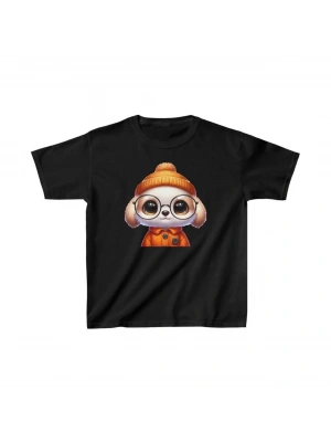 Unisex Çocuk Baskılı T-Shirt - Siyah